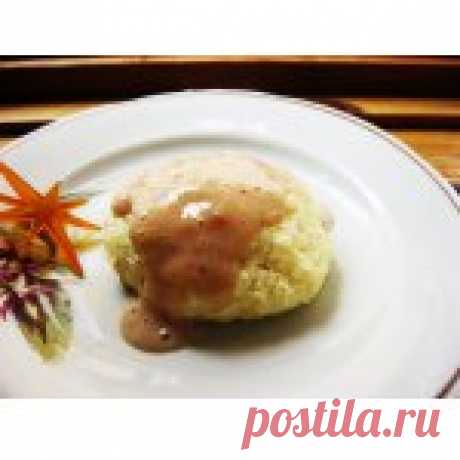 Паровые "Рафаэлки" с фруктовым соусом Кулинарный рецепт