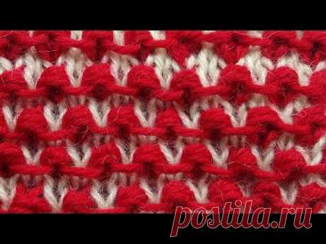 Забавные шишечки - узор вязания спицами   Knitting pattern 17