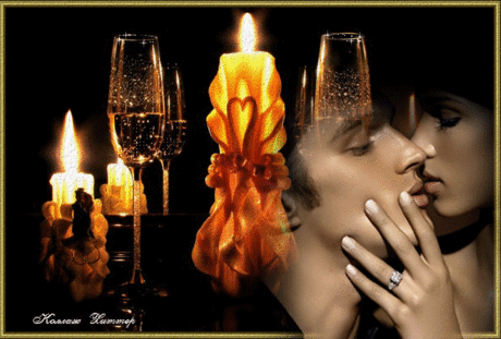 Огонь любви при свечах - Свечи горящие - Анимация - Галерея картинок и фото