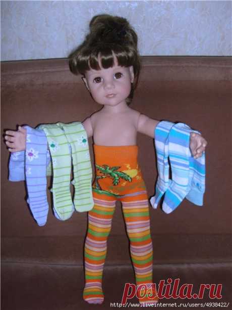 Нужные мелочи для наших девчушек. Мастер-класс: Колготки для кукол своими руками.