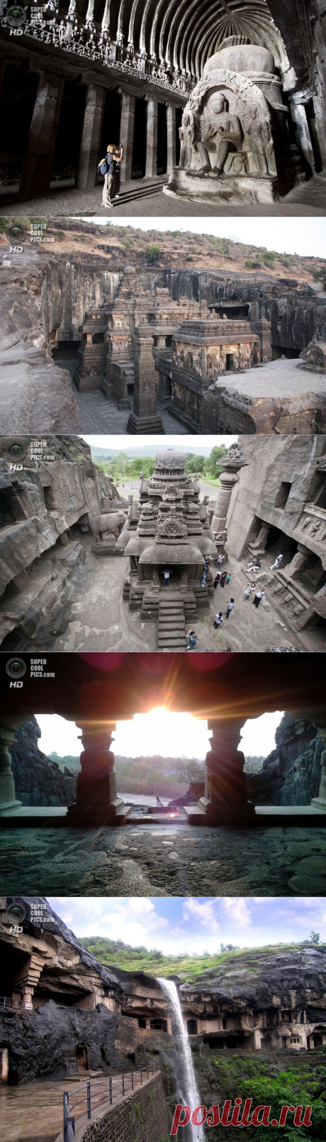 Индия: Пещерные храмы  в Эллоре!