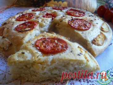 Хлеб с помидорами и луком Кулинарный рецепт