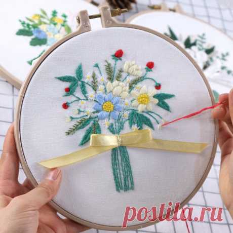 Wedding Bouquet Diy Embroidery Kits Flower Pattern Cross Stitch Kits 173