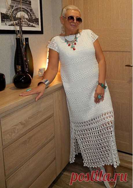 Платье крючком "Вечер у моря" Для вдохновения от Натальи Филипповой-Агасиевой.