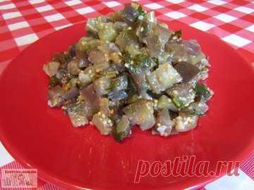 Закуска из баклажанов с чесноком и зеленью - простой и вкусный рецепт с пошаговыми фото