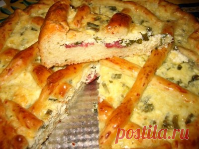 Итальянский сельский пирог (с вкуснейшей начинкой из творога, брынзы, твердого сыра и копченой колбасы)