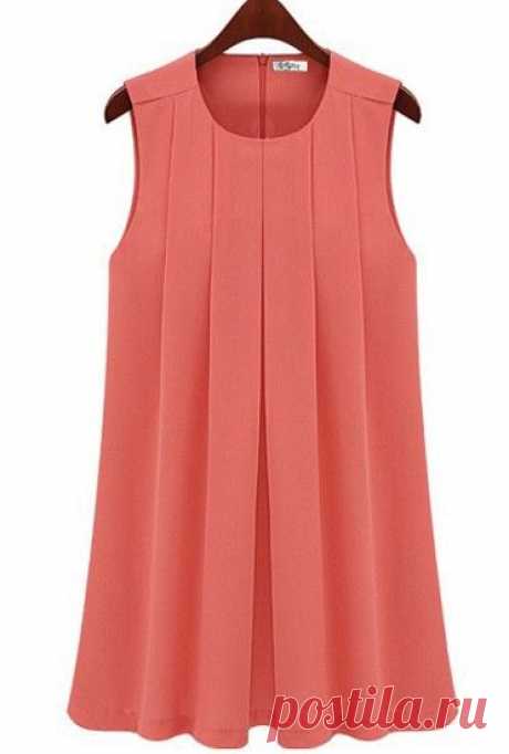 (377) Pinterest - Shop Loose Frilled Chiffon Sleeveless Dress Red online. SheIn offers Loose Frilled Chiffon Sleeveless Dress Red & more to fit your fashi | Plus