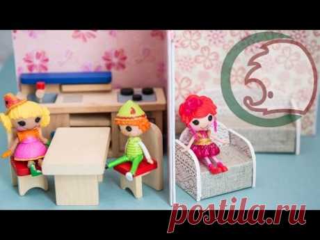 Как сделать кукольный домик-ширму. How to make small doll's house