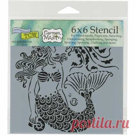 Mermaid Dreams Crafter's Workshop Template 6"X6" - mixed media stencilling craft • £6.99 MERMAID DREAMS Crafter's Workshop Template 6"X6" - mixed media stencilling craft - £6.99. Crafter's Workshop Mermaid DreamsTemplate size 6"x 6" ...This stencil is great for ...mixed-media, paper arts, card making, stenciling, scrapbooking, sponging, spraying, spritzing, chalking and more. This package contains one 6 x 6 inch Mermaid Dreams Template. Made in the USA. 273112937198
