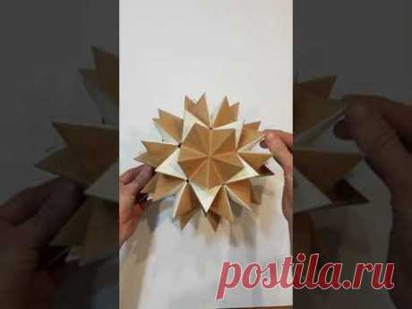 Кусудама Раскрывающийся Цветок (Valentina Gonchar), Kusudama Revealed Flower #Shorts