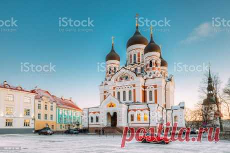 Tallinn Estonia Morning View Of Alexander Nevsky Cathedral Famous Orthodox Cathedral Is Tallinns Largest And Grandest Orthodox Cupola Cathedral Popular Landmark Unesco Stock Photo - Download Image Now - iStock