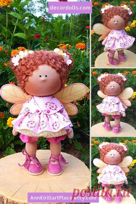 Butterfly Doll Handmade Birthday Present Doll Portrait Art | Etsy