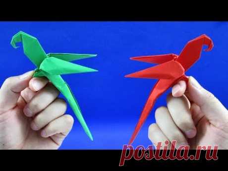 Как сделать попугая из бумаги. Оригами попугай из бумаги (Manuel Sigro)