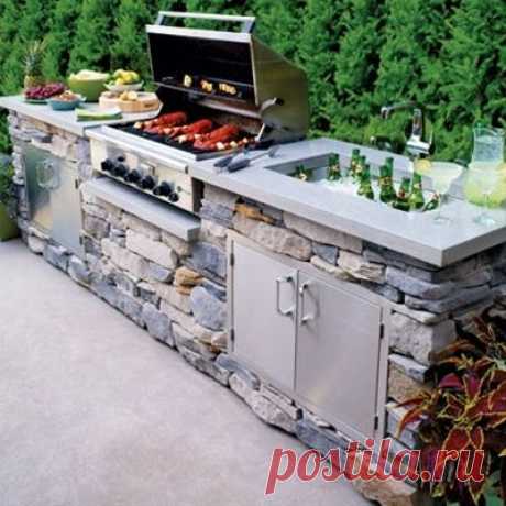 (1) outdoor kitchen ideas, This is a great island idea for your outdoor living space. | House