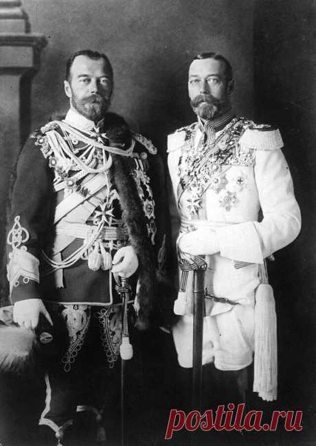 Двоюродные братья Николай II и Георг V. 1913 г. / Surfingbird - все, что интересно тебе