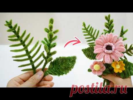 How to make Pipe Cleaner Leaf | Easy Pipe Cleaner Craft