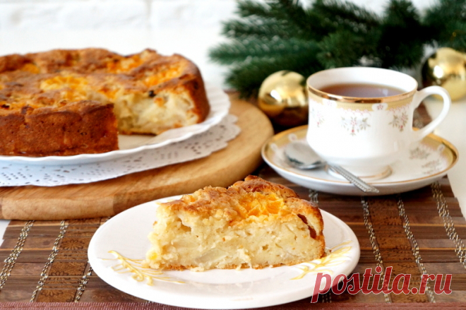 Яблочный пирог с мандаринами и карамельной корочкой - Леди Mail.Ru