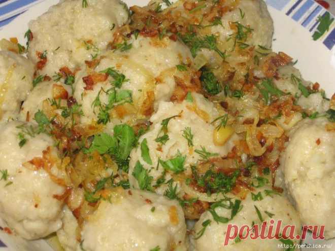 Украинская кухня - Клецки из тертого картофеля и пшена