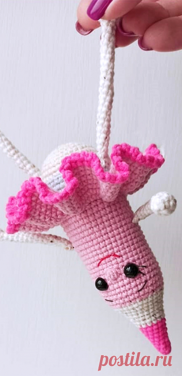 PDF Карандашка крючком. FREE crochet pattern; Аmigurumi animal patterns. Амигуруми схемы и описания на русском. Вязаные игрушки и поделки своими руками #amimore - карандаш к школе, pencil.