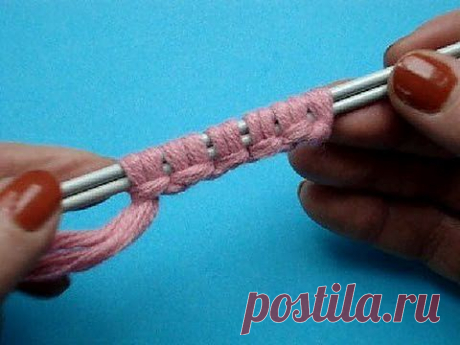 ▶ Урок 9 Крестообразный набор петель - Knitting cast on - Вязание на спицах - YouTube