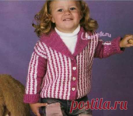 Кофта для девочки 3 года - Описание вязания, схемы вязания крючком и спицами | Узорчик.ру