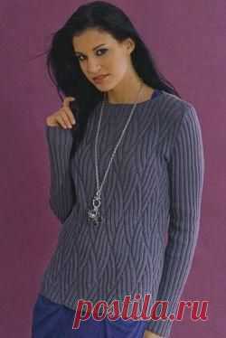 Вяжем женский пуловер спицами. Схема вязания пуловера | Домоводство для всей семьи