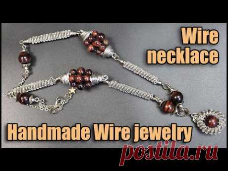 Handmade Wire jewelry necklace - wire jewelry Valeriy Vorobev. DIY, Wire wrap tutorials