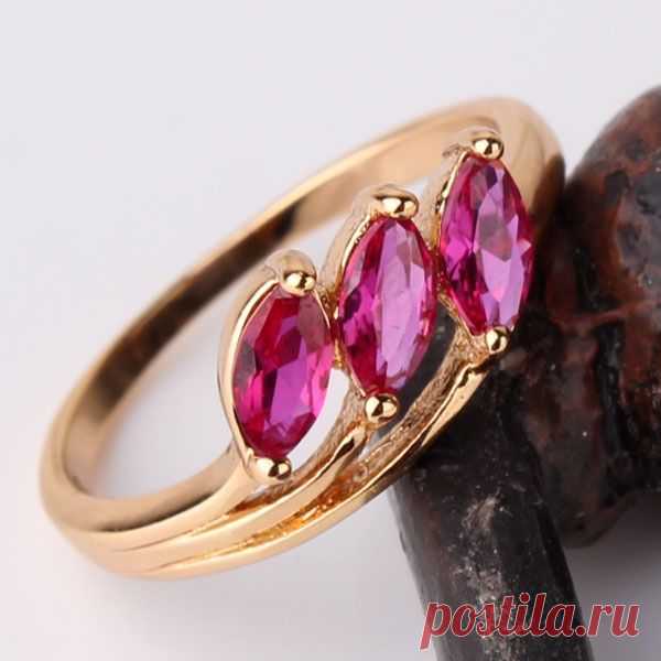 ring parts Picture - More Detailed Picture about Fashion Party Rings for Women 18K Gold Plated Ring Rose Red Crystal CZ Band Engagement Wedding Rings For Women High Quality R112 Picture in Rings from Love Eternal Fashion Jewelry | Aliexpress.com | Alibaba Group