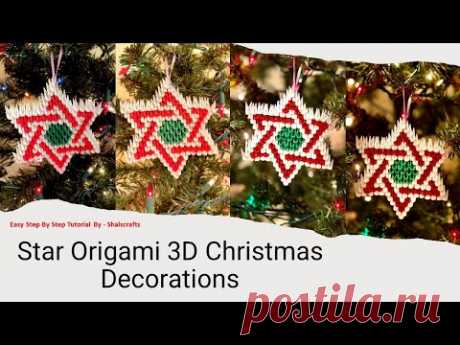 Star Origami 3D Christmas Decorations - YouTube