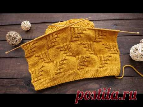 Теневой узор для свитера спицами 👕 Knitted sweater pattern