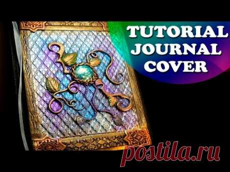 💜 Journal Cover-Polymer clay Tutorial 💜Мастер-класс:Обложка на Ежедневник из полимерной глины💜DIY