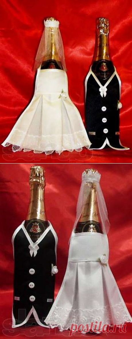 Свадебные платья на бутылки шампанского: 50 грн. — Свадебные аксессуары в Киеве на Slando