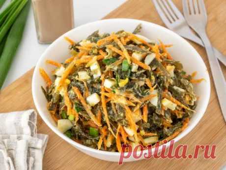 Салат из морской капусты с морковью и яйцом — рецепт с фото пошагово