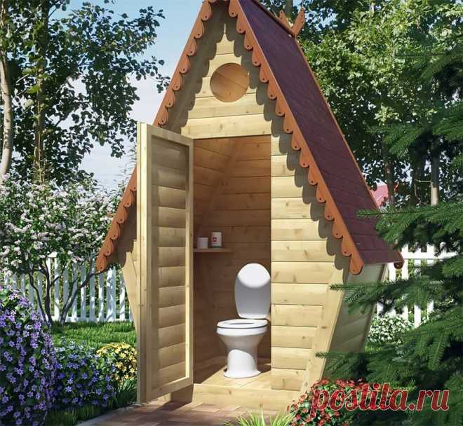 Туалет в стиле прованс на даче