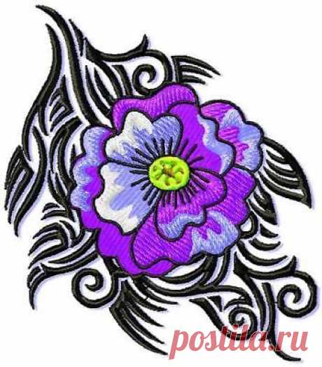 TATTOO FLOWERS 10 MACHINE EMBROIDERY DESIGNS CD 3 SIZES | eBay