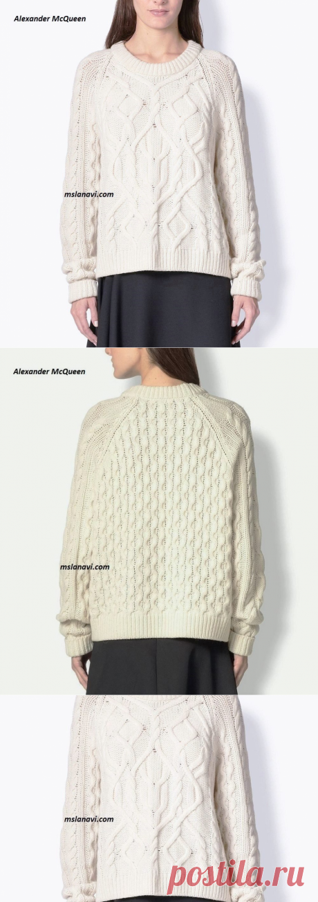Длинный свитер спицами от ALEX MCQUEEN - Вяжем с Лана Ви