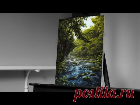 Painting a Landscape with Acrylics - Paint with Ryan