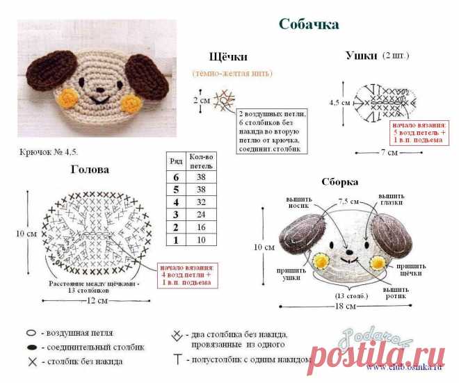 20 аппликаций крючком для детских вещей (со схемами) | Факультет рукоделия | Дзен