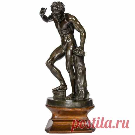Dancing Faun Bronze Sculpture for sale on Luxify
