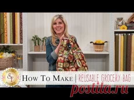 How to Make a Reusable Grocery Bag | with Jennifer Bosworth of Shabby Fa... Who doesn't have fabric???