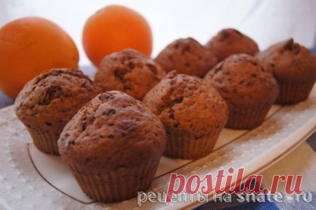 Апельсиновые кексы с шоколадной крошкой − Кулинарный сайт Шате