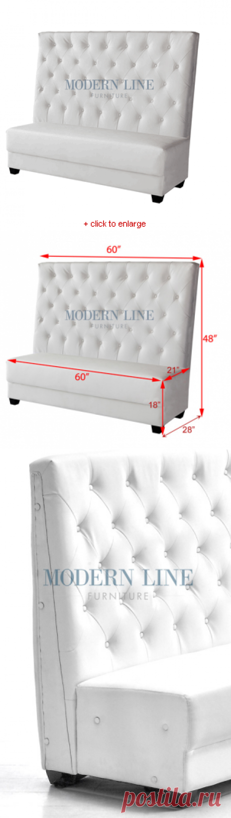 Modern furniture | Contemporary furniture | Nightclub Furniture | Designer Furniture | Seating Collection | | | Modern White Leather Armless Tall Back Booth