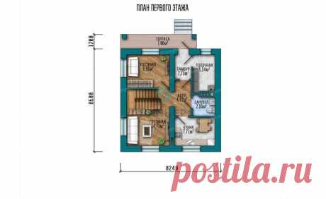 p1533ge – проект дачного дома 8 на 8 с мансардой и 4 спальнями из пеноблоков до 100 кв м