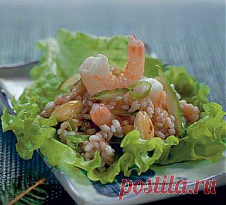 Рисовый салат с креветками, салат. Пошаговый рецепт с фото на Gastronom.ru