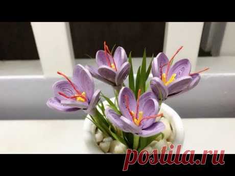 ABC TV | How To Make Saffron Crocus Flower - Paper Quilling - Craft Tutorial
