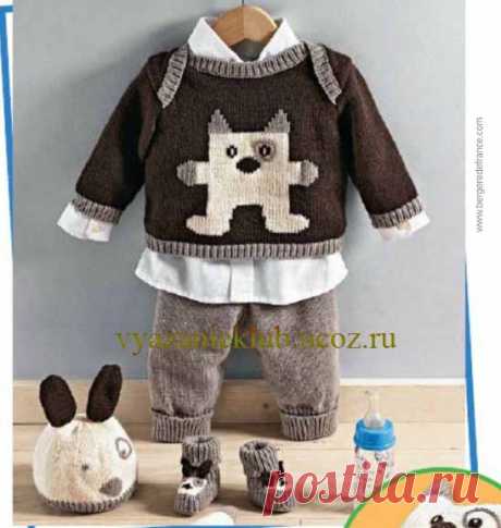 Пуловер и штанишки - Для детей до года - Каталог файлов - Вязание для детей