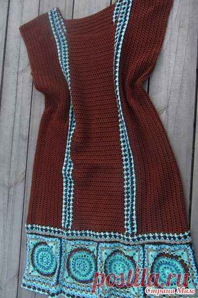Платье крючком с орнаментом - Вязание - Страна Мам