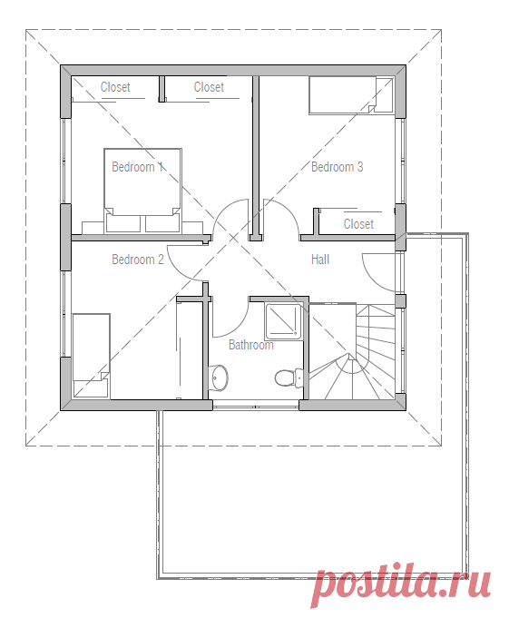 Small House Plan, New Home CH244 House Plan
