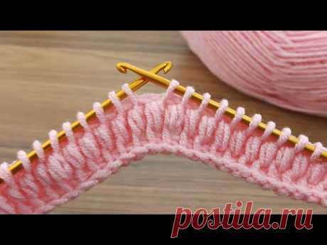 👌Amazing💯🤌 *tasarım*~Trend~ *Super easy tunisian* knitting pattern online tutorial for new learners