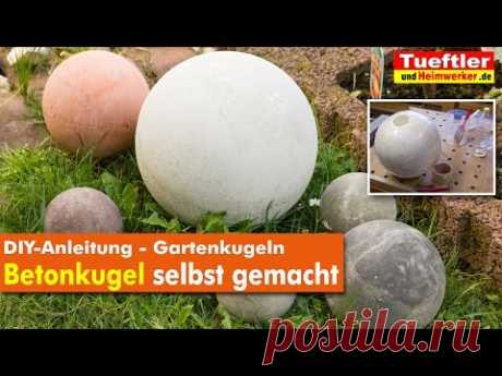 Garden decoration: Concrete balls homemade